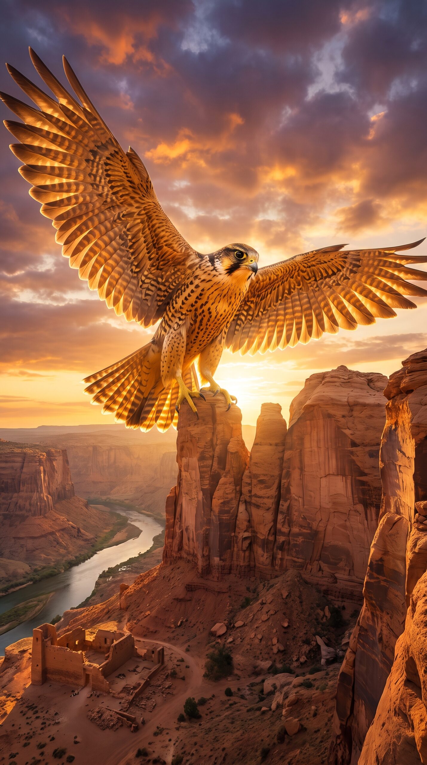 Golden Falcon Wallpaper